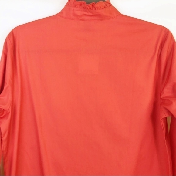 LANDS’ End Ruffled Long Sleeve Shirt Pullover S - Picture 6 of 8